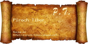 Piroch Tibor névjegykártya